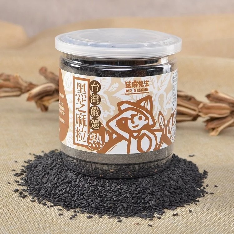 【芝麻先生】台灣嚴選熟黑芝麻粒(200G)x4  ▶90A024